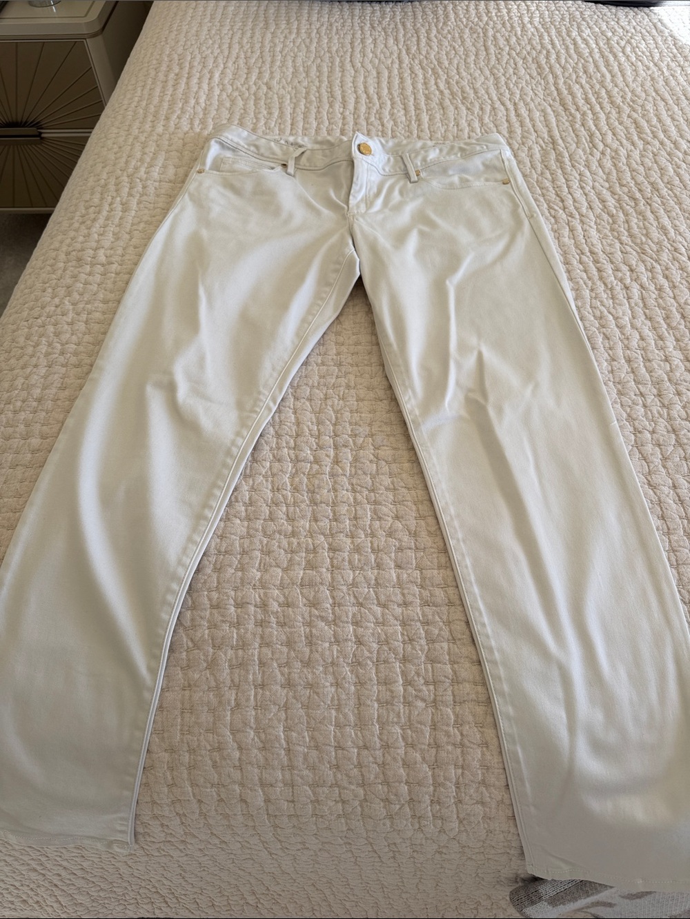Lilly Pulitzer Cream Straight-Leg Jeans